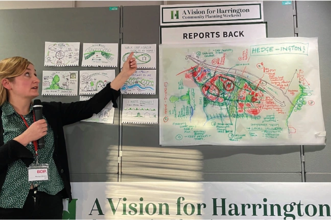 Community Engagement Day Looking at Plans